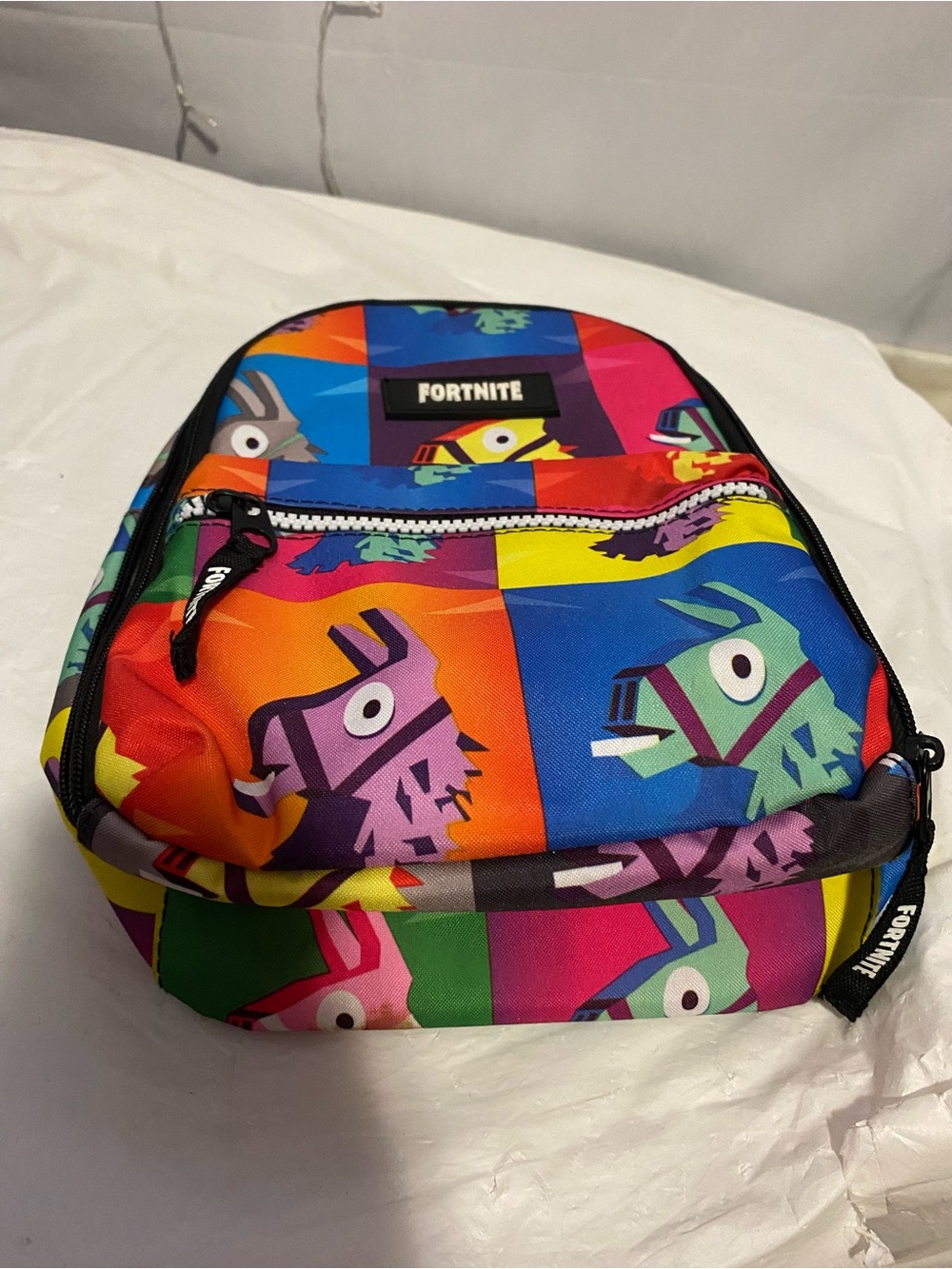 Kids Backpack - Multicolor Llama Print